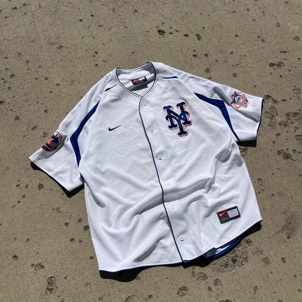 Vintage Nike Swoosh New York Mets Baseball Jersey